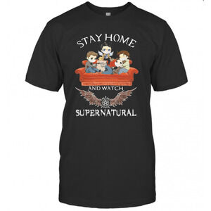 Stay Home And Watch Supernatural Mask In Sofa Covid 19 T-Shirt